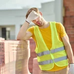 trabajador pasando calor